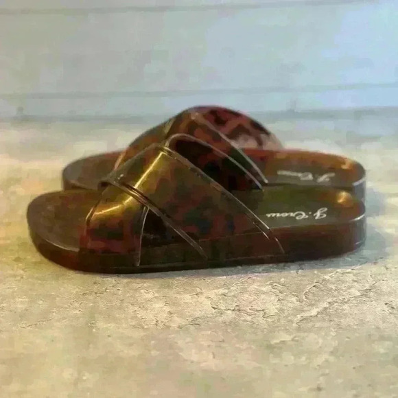 J Crew Slides Women's Cheetah Leopard Animal Print Rubber Sandals Sz 8 - Picture 3 of 9